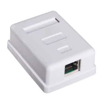 Розетка 1 порт экранированная RJ45 STP белая Hypernet MB-STP1