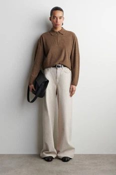 Джинси жіночі COS dial wide-leg jeans 1308200002 27 Бежевий