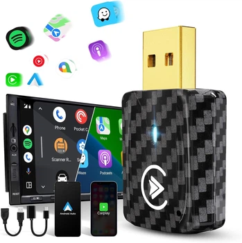 Беспроводной адаптер MSXTTLY 2 в 1 Carplay для Android Auto