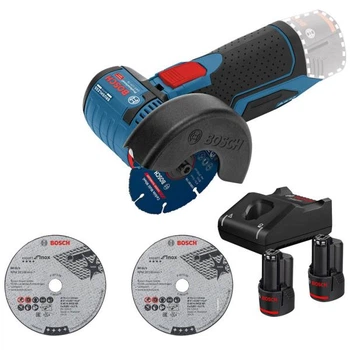 Аккумуляторная болгарка Bosch Professional GWS 10,8-76 V-EC, 2 GBA 12 V 2,0 Ah, з/у GAL 12V-40 (06019F2000+1600A019R8)