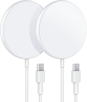 Комплект из 2 магнитных беспроводных зарядных устройств OC20 для iPhone Белый
