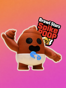 Фігурка Brawl Stars Spike Poop, 3D-Іграшка Спайк Бравл Старс.