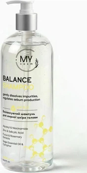 Балансировочный шампунь MY cosm Balance для жирной кожи головы с салициловой кислотой, ниацинамидом и цинком 1000 мл