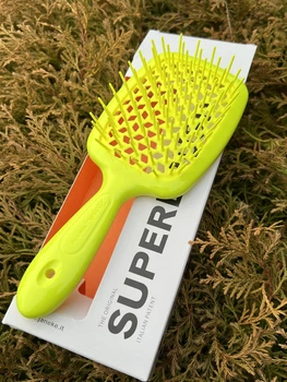 Расческа для волос Janeke Superbrush 1830 The Original Italian Patent Неоново-желтый