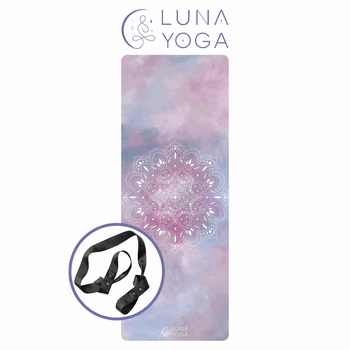 Преміальний килимок для йоги Luna Yoga 1830х680х4 мм Pink Mandala (LunaYogaMatPinkM)