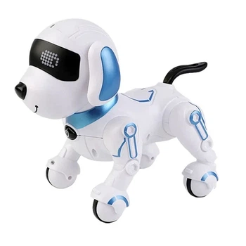 Интерактивная робот-собака Smart Dog Y878 на пульте управления со светом и звуком