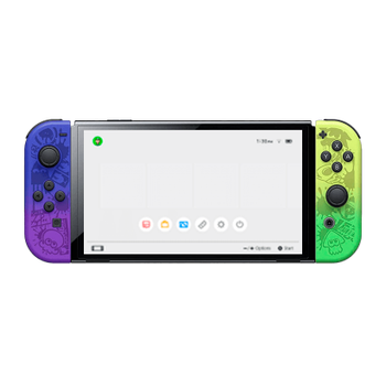 Консоль Nintendo Switch OLED Model HEG-001 Splatoon 3 Limited Edition Модифицированная 128GB Green Violet + 5 Встроенных Игр Б/У