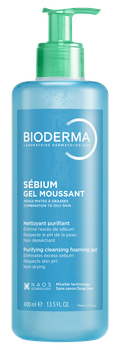Очищающий Гель Bioderma Sebium purifying cleansing foaming gel 400 мл (3701129814710)