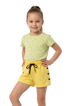 Шорти дитячі для дівчинки жовтого кольору KIDS зріст, см 122 (216724)