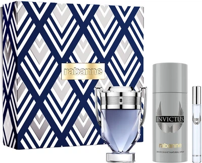 Zestaw męski Paco Rabanne Invictus Woda toaletowa 100 ml + Dezodorant 150 ml + Miniatura Woda toaletowa 10 ml (3349668666829)