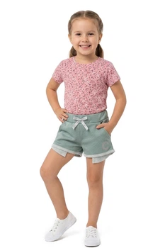 Шорты детские для девочки мятного цвета KIDS рост 110 (216738)
