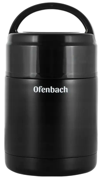 Термос 0.8л двойная стенка для походов черный Ofenbach MC-3489