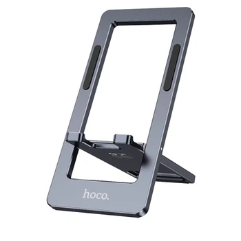 Настольный держатель для телефона HOCO HD11 Volar metal folding desktop stand металлическая подставка складная регулируемая Серая