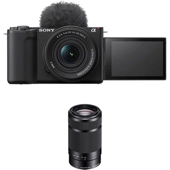 Беззеркальный фотоаппарат Sony ZV-E10 II + 16-50mm + 55-210mm Black (ZV-E10M2)
