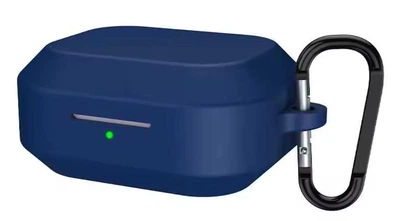 Чохол для Realme Buds Air 8 | Silicone Candy Friendly з карабіном (dark blue)