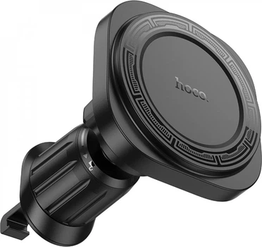 Магнитный автодержатель для телефона HOCO H28 Rainbow ring magnetic car holder в дефлектор с усиленным винтовым зажимом и вращением на 360° Черный