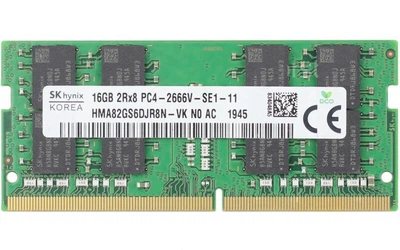 Оперативная память для ноутбука SK hynix 16GB DDR4 2666MHz SO-DIMM 2Rx8 (HMA82GS6DJR8N-VK) PC4-2666V 1.2 В
