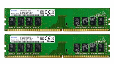 Комплект оперативной памяти для ПК Samsung 16GB (2x8GB) DDR4 2400MHz UDIMM 1Rx8 (M378A1K43BB2-CRC)