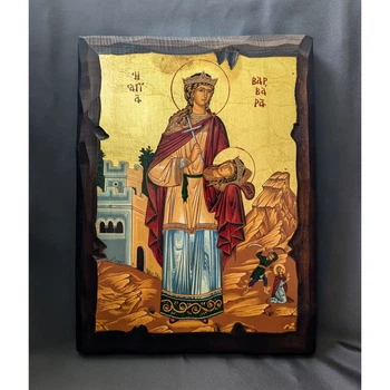 Писаная икона Святая Варвара Великомученица 22×28 см