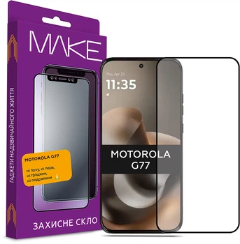 Защитное стекло MAKE для смартфона Motorola Moto G77 (MGF-MG77)