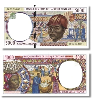 Банкнота 5000 франків Екваторіальна Гвінея 1994 - 2002 рік UNC