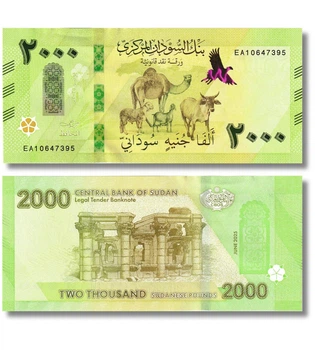 Банкнота 2000 фунтів Судан 2025 рік UNC