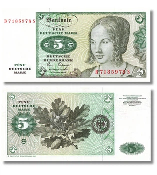Банкнота 5 марок Німеччина 1980 рік UNC