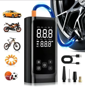 Портативний акумуляторний насос Air Pump Pro 2000mAh 32л/хв 150PSI компресор (Black)