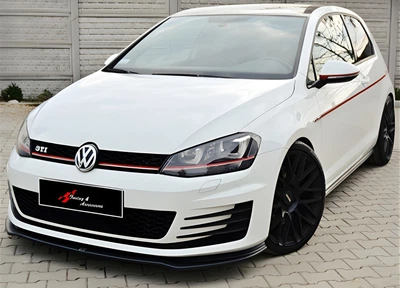 Передняя Lip накладка DPT V-2 (для GTI, 2012-2017, черный глянец) для Volkswagen Golf 7/E-Golf