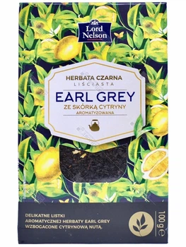 Чай чорний листовий Граф Грей Lord Nelson з лимонною шкіркою Earl Grey 100 г