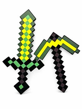 Золотой набор оружия Майнкрафт (Золотой Меч + Золотая Кирка) Minecraft (9999020)