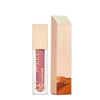 Блиск для губ зволожуючий 3D Plumping Intense Lipgloss Neverti NP800 №004 Губи, які хочеться поцілувати Бежево