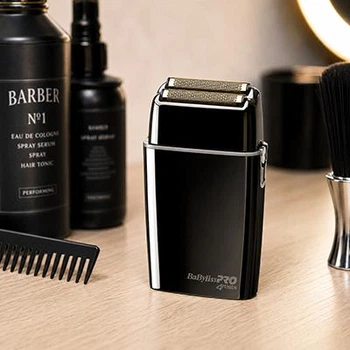 Шейвер профессиональный BaByliss PRO FoilFX02 Gunsteel для барберов и парикмахеров аккумуляторный сеточный