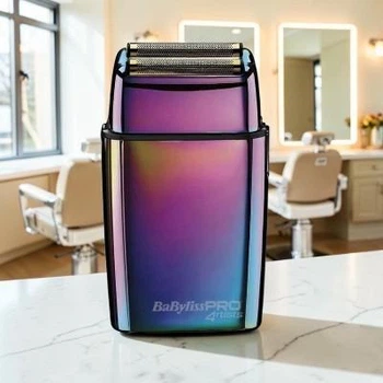 Шейвер профессиональный BaBylissPRO Chameleon FOILFX02 для парикмахеров и барберов, беспроводная электробритва, двойная сетка, 11000 кол/мин, до 180 минут работы (EZSFLXF)