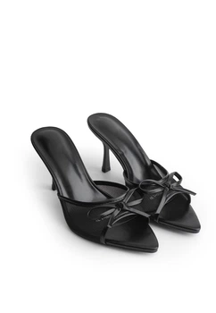 Мюлі жіночі на підборах Meideli 8118/Black/Ecoleather/H880-1/B 38 Чорний