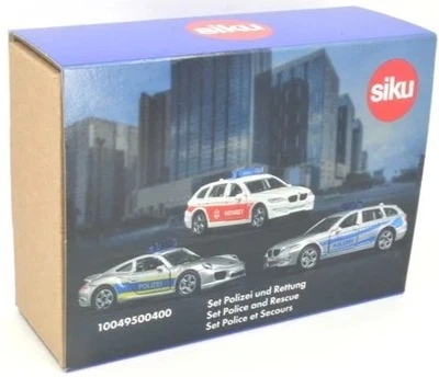 Набір рятувальних транспортних засобів Siku Police and Rescue Vehicle Set 3 шт (4006874004959)