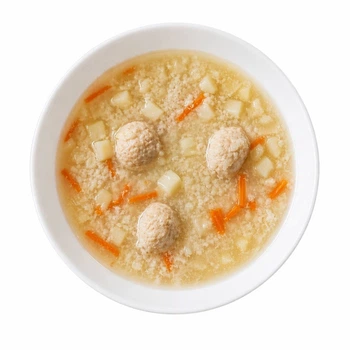 Суп с куриными фрикадельками и рисом