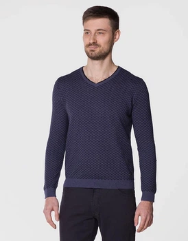 Пуловер Pierre Cardin из серии Royal Blend в синем цвете - размер 24/48 (S)(82536/3102/55221)