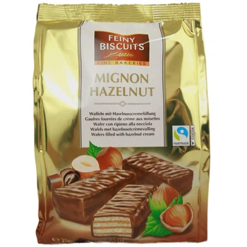 Вафлі Feiny Biscuits в шоколаді з горіховим кремом 200g