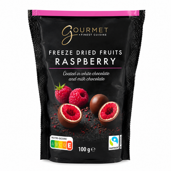 Сублимированная малина в молочном шоколаде Gourmet Freeze Dried Fruits Raspberry 100 г