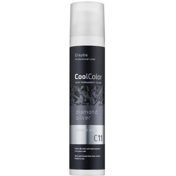 Полуперманентная крем-краска для волос Erayba Cool Color Semi-permanent Hair Color Cream С11 (Бриллиантово-серебристый) 100 мл