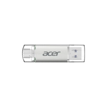 USB флеш накопитель Acer 64GB UT300 USB-A/Type-C 3.2 Silver (BL.9BWWA.589) Acer BL.9BWWA.589 1063389
