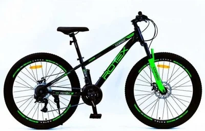 Велосипед спортивний Corso ROTEX 26 дюймів чорний-салатовий