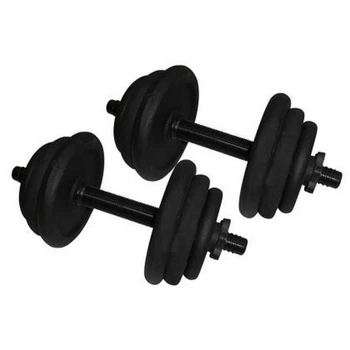 Гантелі наборні 12,5 кг сталь пластик 35 см чорні 2 шт (набір 2 шт)