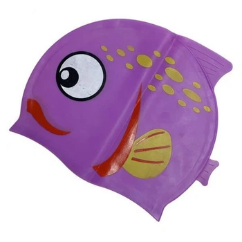 Шапочка для плавания детская Fish NE-SW-390-V 100% натуральный силикон One size фиолетовая