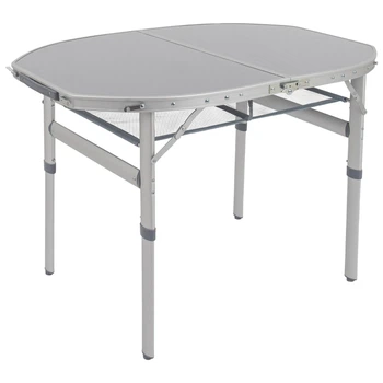 Стол Bo-Camp Premium Oval 100x70 см алюминиевый серый термостойкий композит