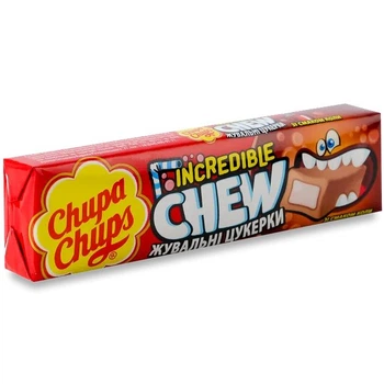 Жувальні цукерки Chupa Chups Incredible Chew зі смаком коли 45 г (6921211120421)