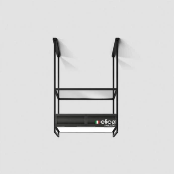 Т-образная вытяжка-стеллаж Elica OPEN SUITE BL/F/80 Черный глянец
