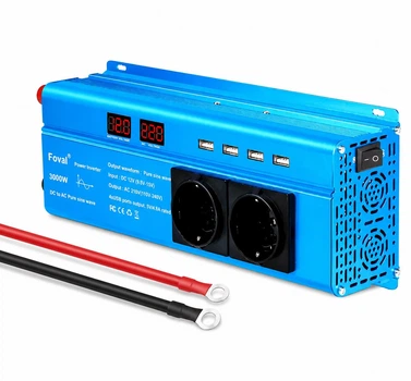 Инвертор Foval 12/220 V, 3000W, преобразователь напряжения для дома