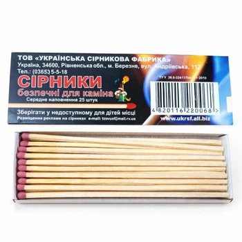 Каминные спички удлиненные для мангала, гриля и камина 25 шт,
